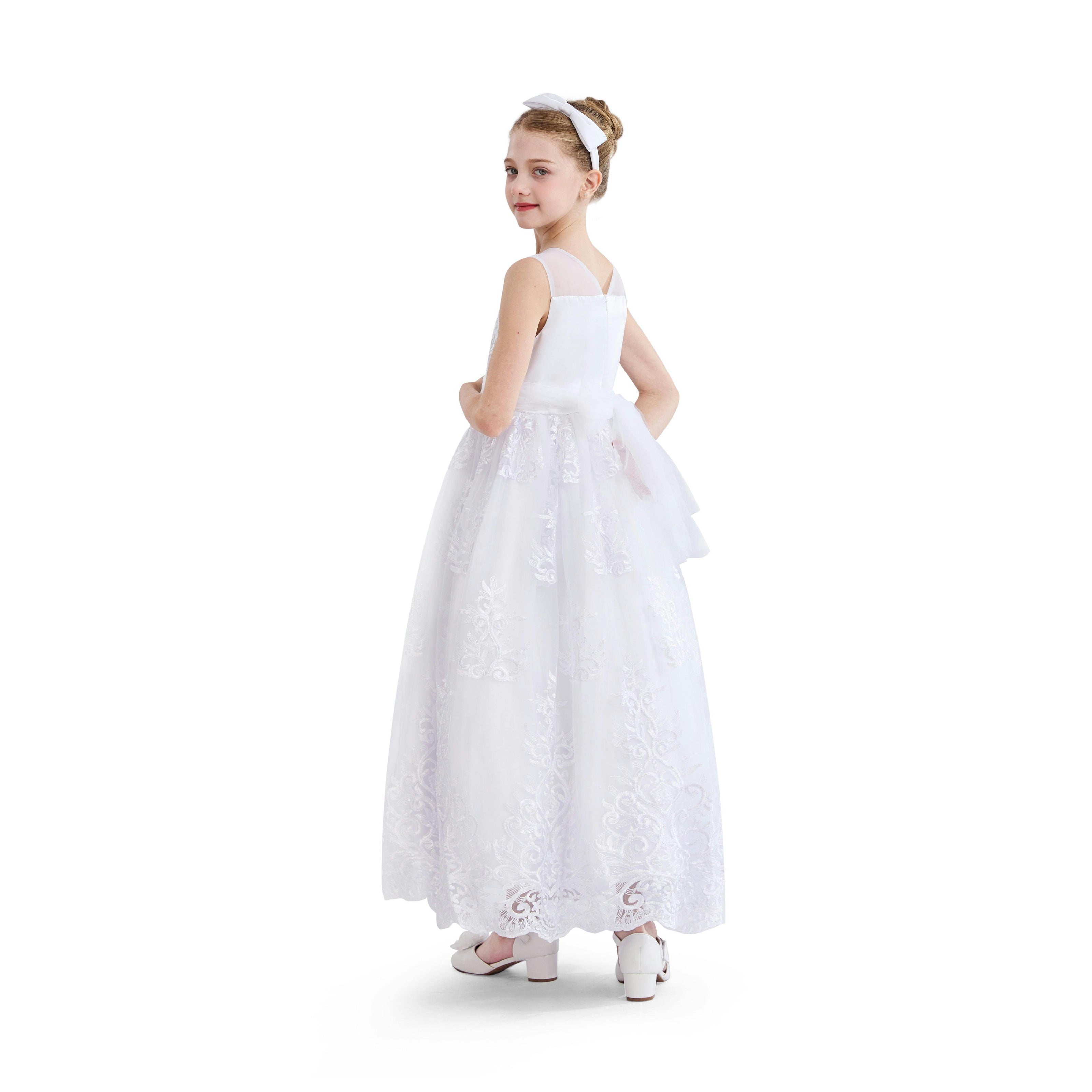 White Auresta Lace Sleeveless Dress