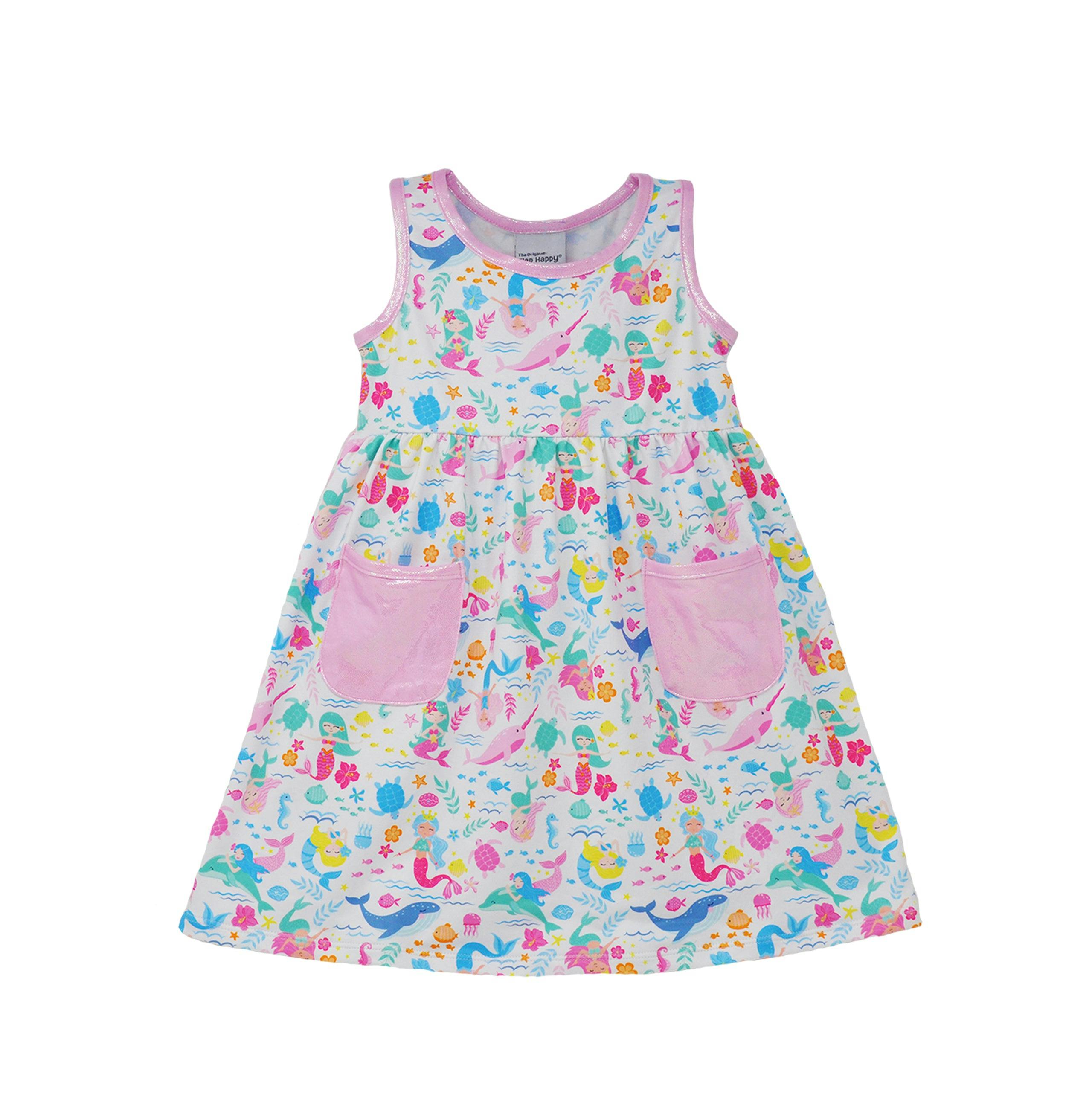 UPF 50+ Dahlia Sleeveless Tee Dress w/ Pockets