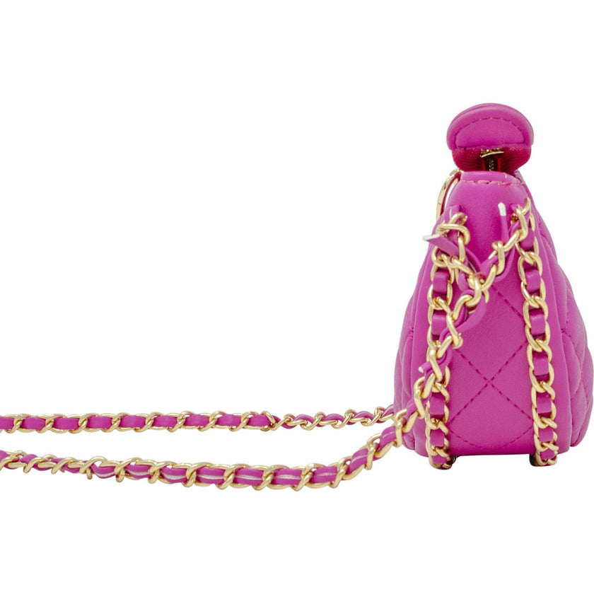 Tiny Quilted Chain Wrapped Hobo Bag