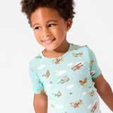 Vintage Airplanes Bamboo Kids Pajama Short Set