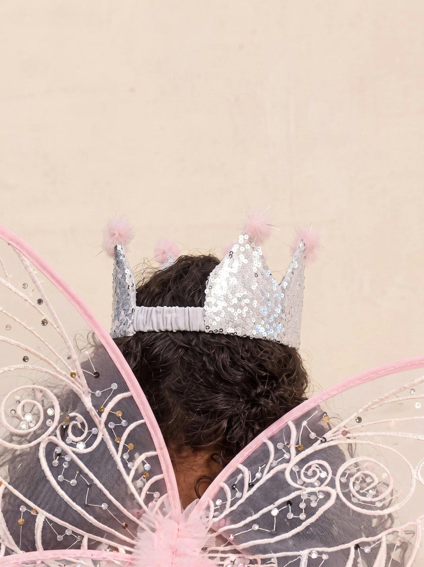 Pink & Silver Crown For Girls
