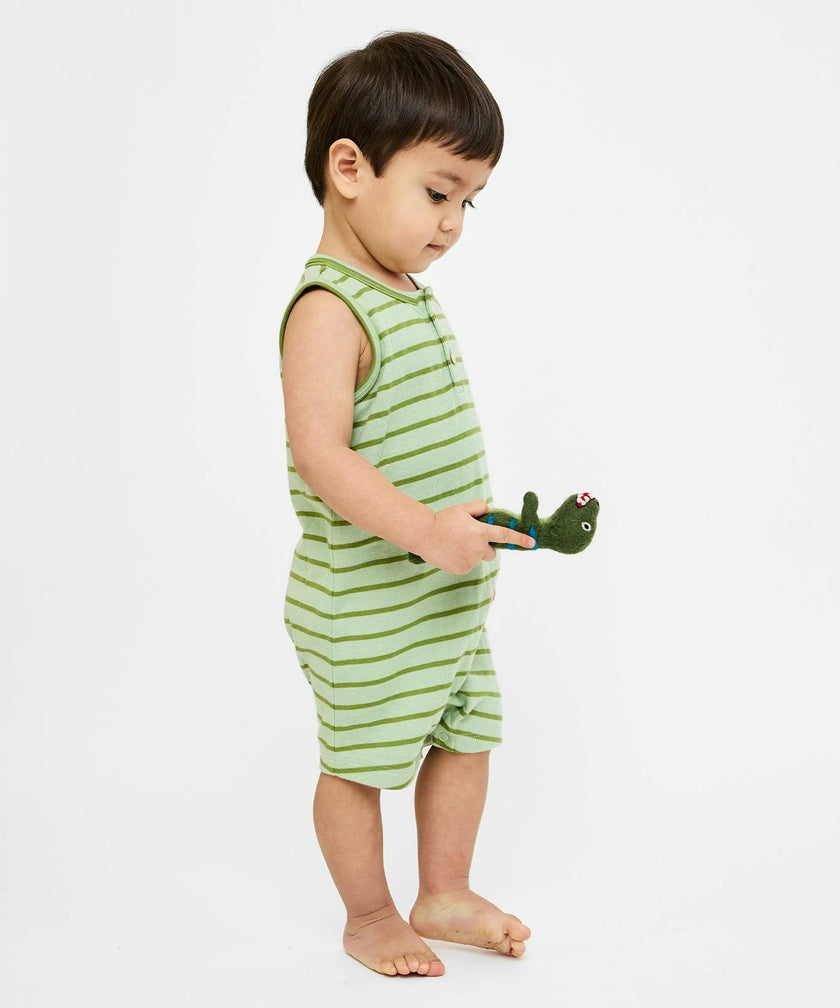 Lachlan Romper, Palm Stripe