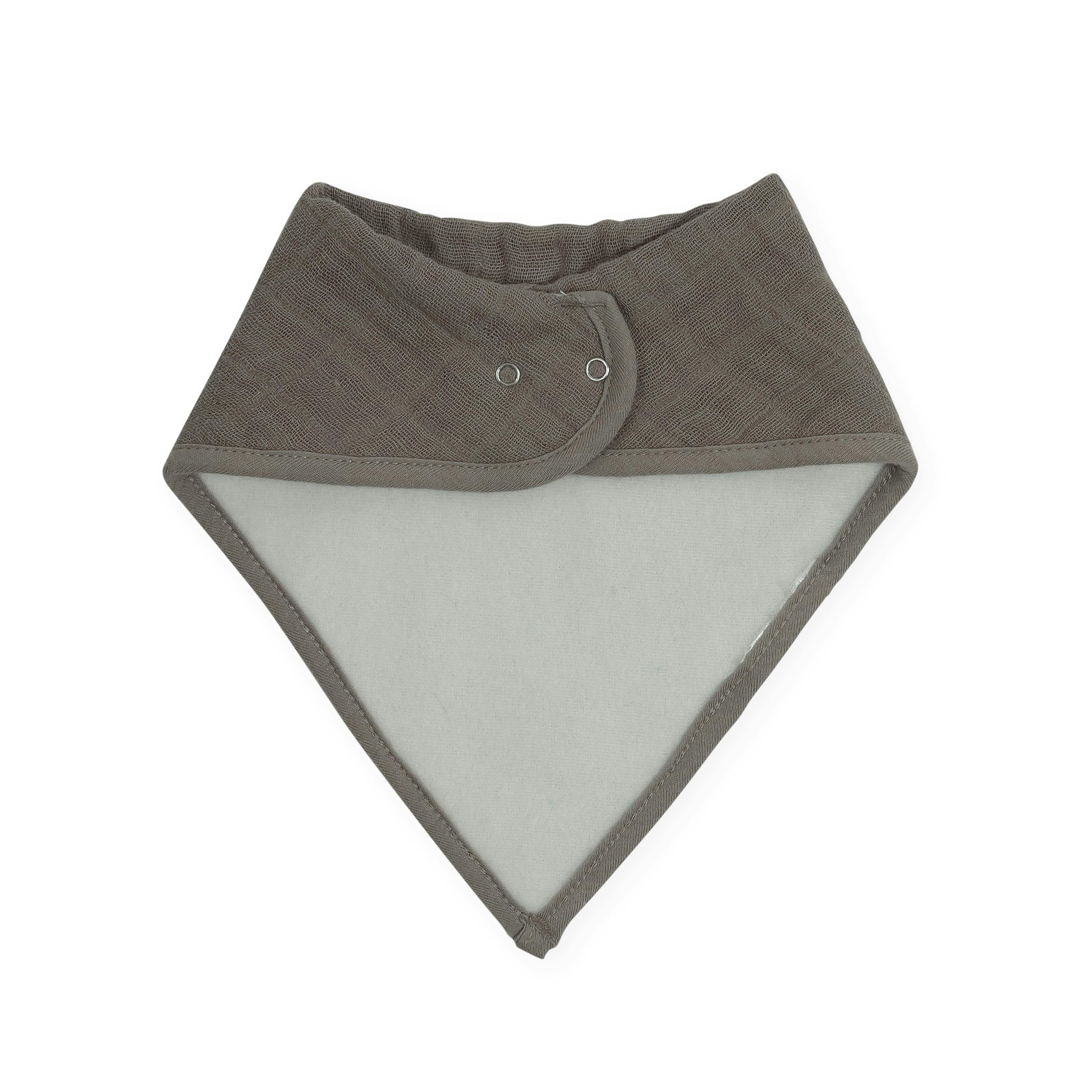 Cotton Muslin + Fleece Bandana Bib 4 Pack - Adobe Checker
