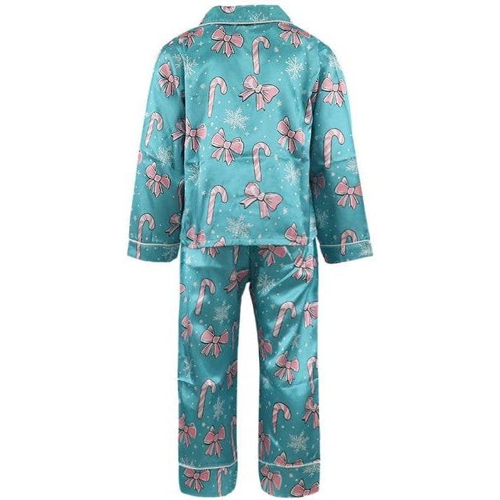Women's Candy Cane Silk Set