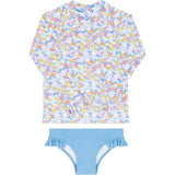 girls jasmine blossom ruffle rashguard set