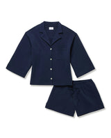 The Olivia Pima Short Set in Navy