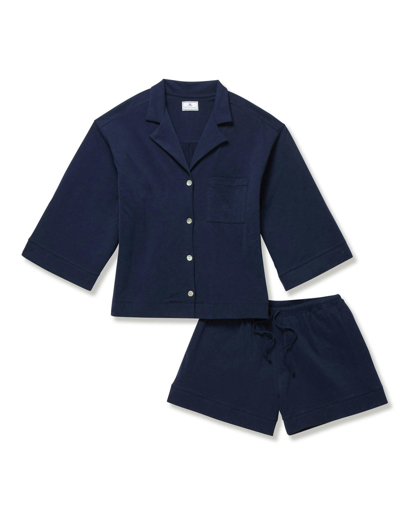 The Olivia Pima Short Set in Navy