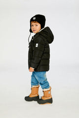 Winter Jacket Adapted For Car Seats Black