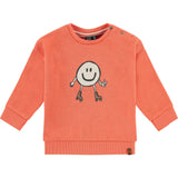 Crew Neck Neon Smiling Character Print Sweatshirt