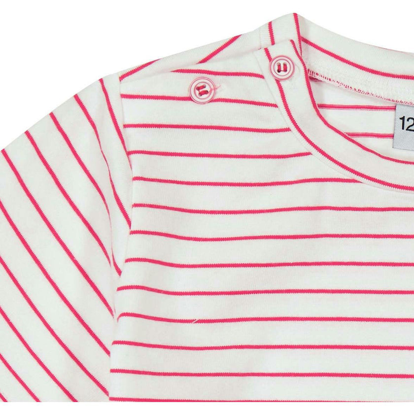 Henry Boys Button Shoulder Tee, Stripes
