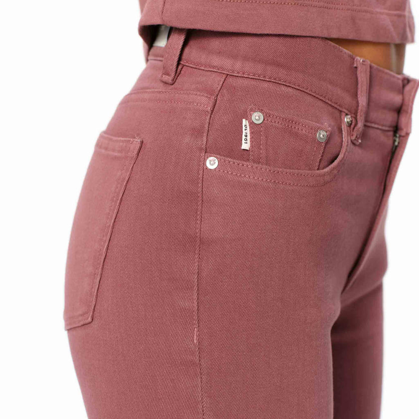 Mara Straight Mid Rise Instasculpt™ Ankle Jeans | Dried Rose