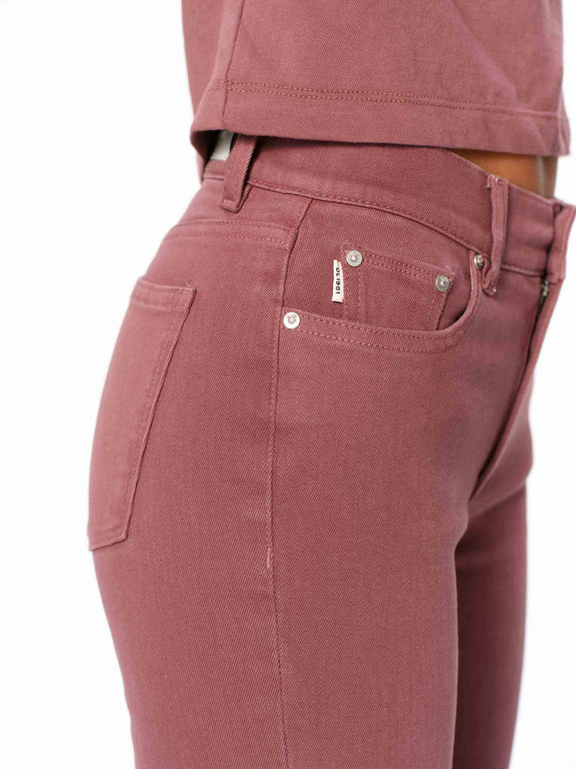 Mara Straight Mid Rise Instasculpt™ Ankle Jeans | Dried Rose