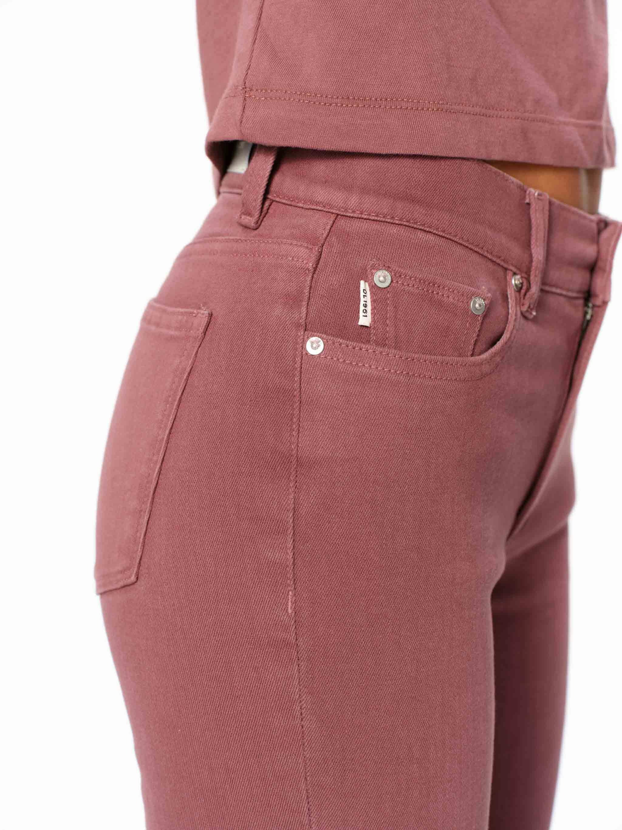 Mara Straight Mid Rise Instasculpt™ Ankle Jeans | Dried Rose