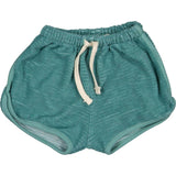Terry Curved Hem Drawstring Shorts