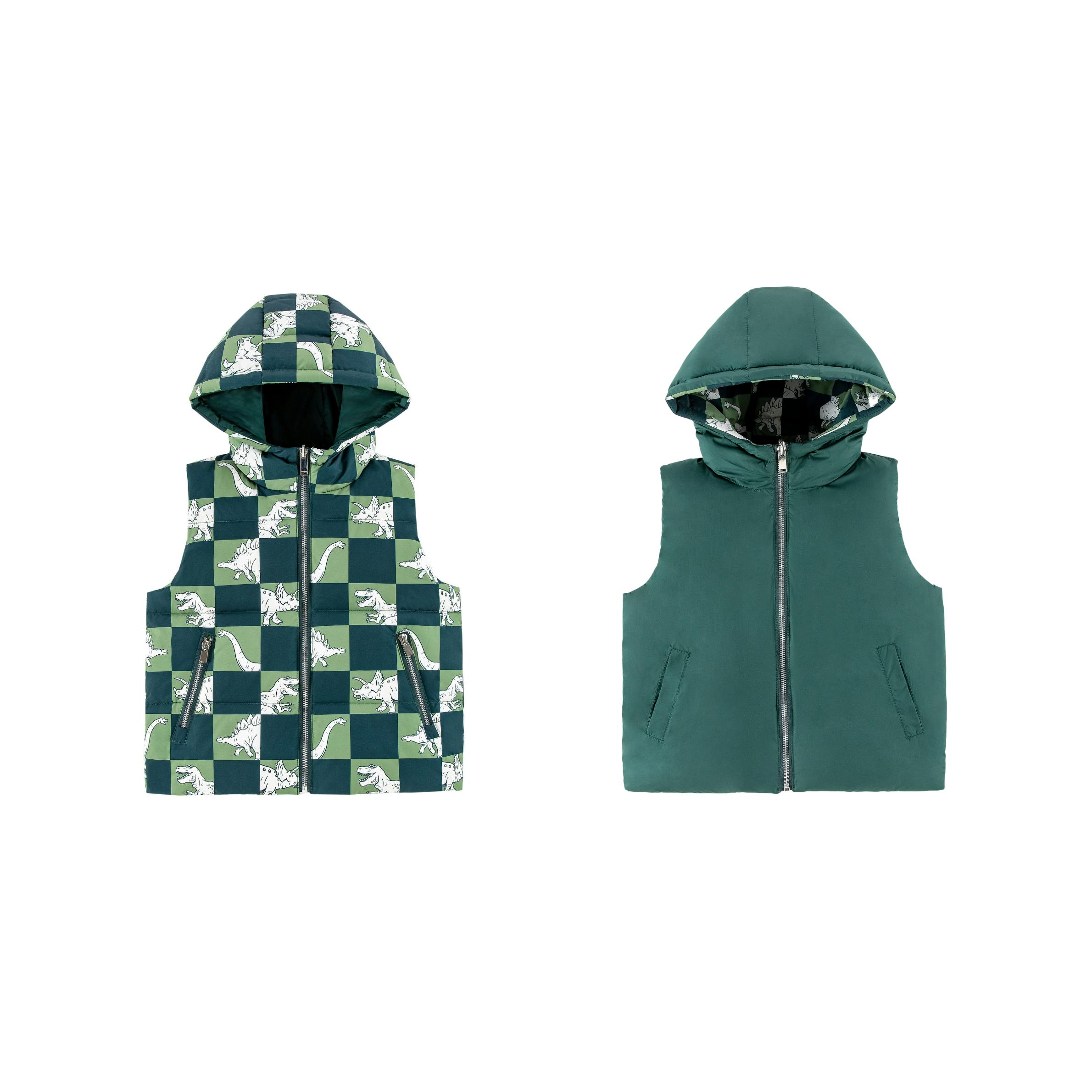 Dylan Reversible Vest Dino Block