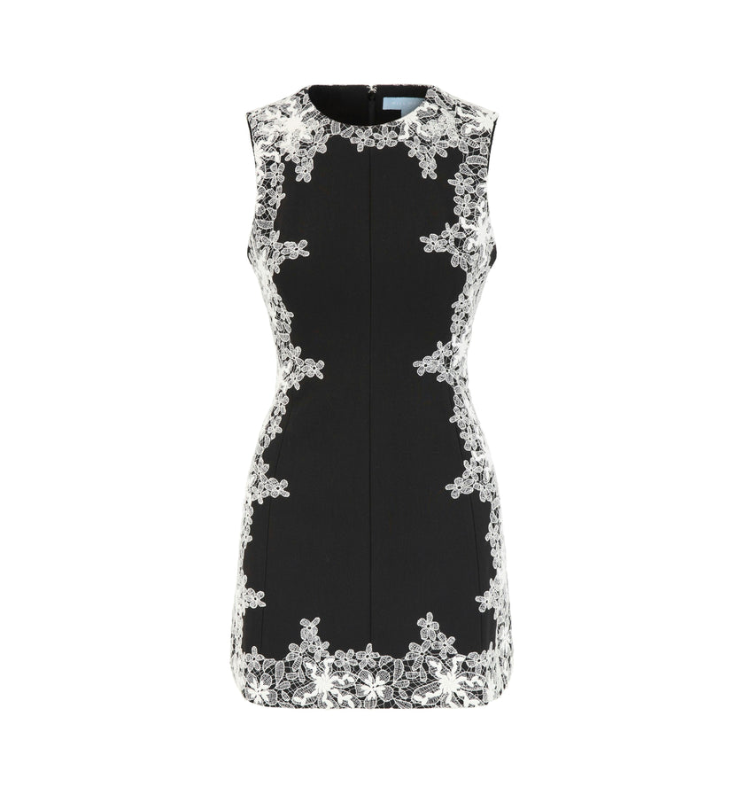 The Rue Dress - Black with Ivory Lace