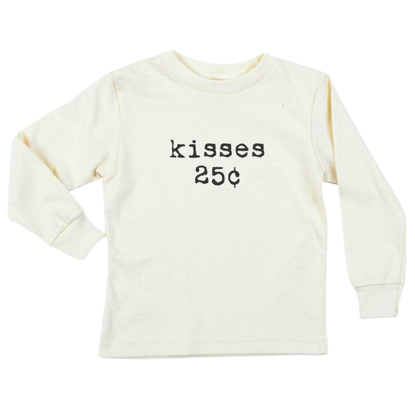Kisses 25c Organic Kids T-Shirt Long Sleeve