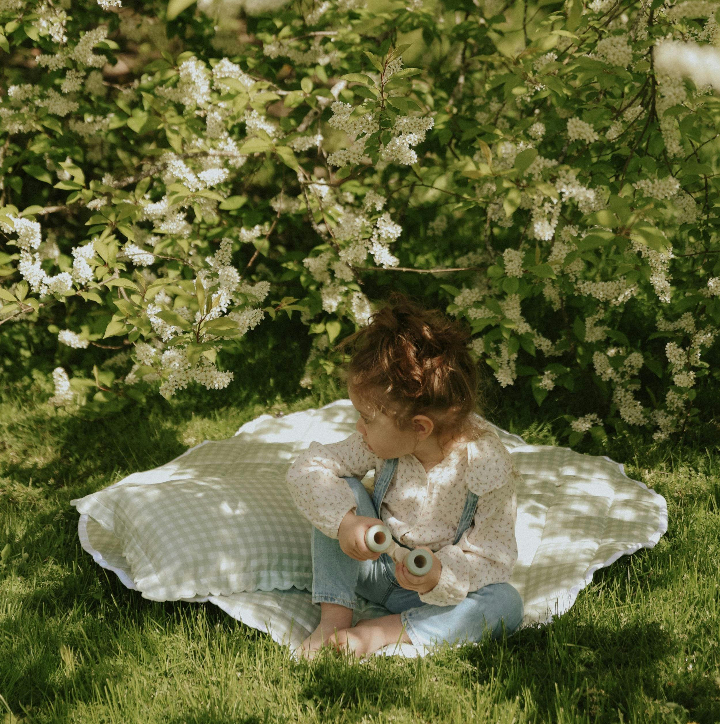 Picnic Gingham Play Mat - Green