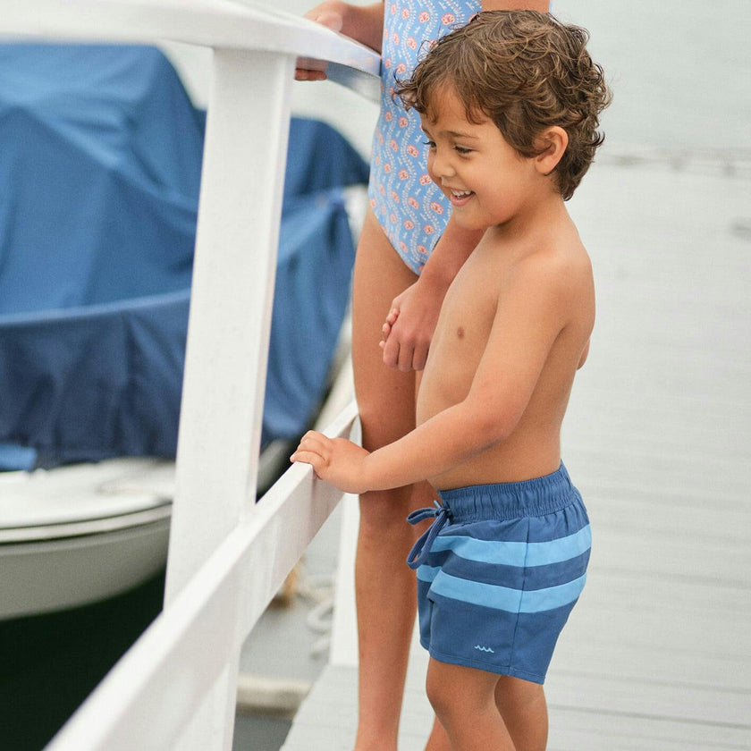 Boys Newport Navy Colorblock Boardie