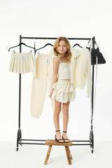 Willow Champagne Satin Skort