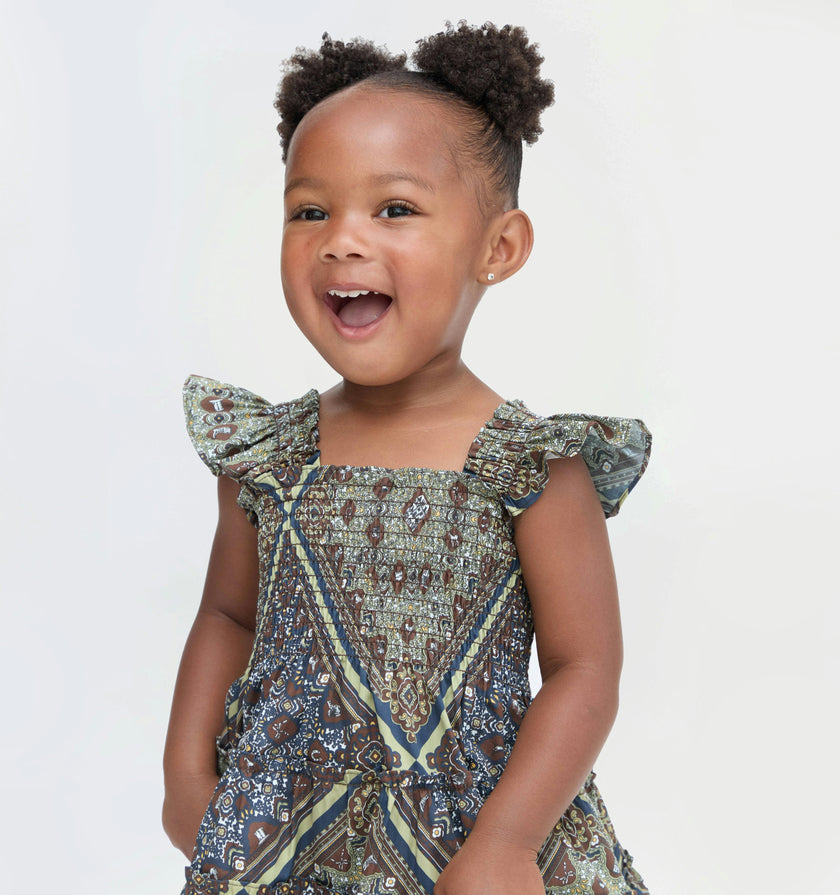 The Tiny Ellie Nap Dress - Olive Equestrian Scarf