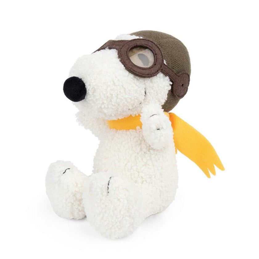 Plush PEANUTS SNOOPY Sitting Flying Ace 8"