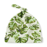 Island Leaf Cotton Stretch Newborn Gown & Hat Set