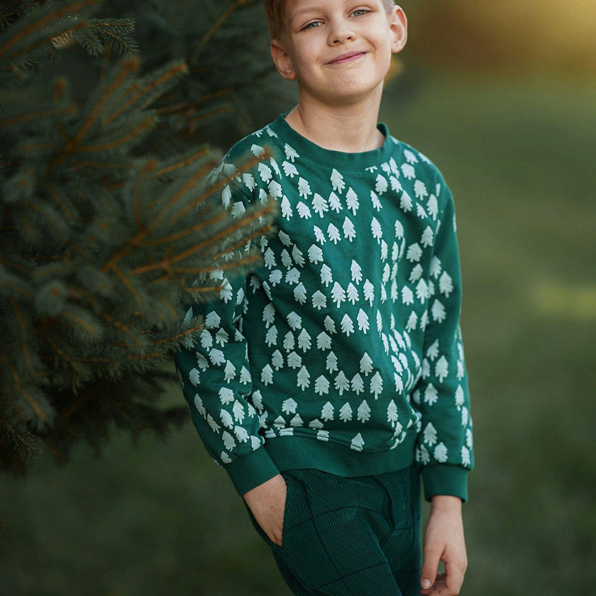 Recycled Cotton Snowy Pine Sweatshirt