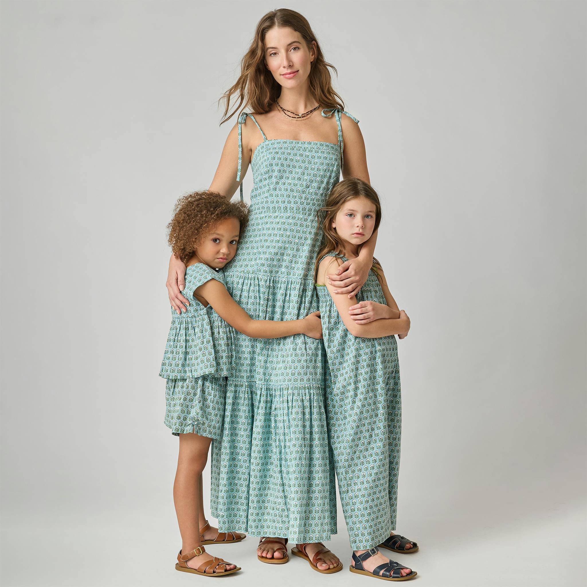 Womens Marilyn Dress - Blue Prairie Block Print