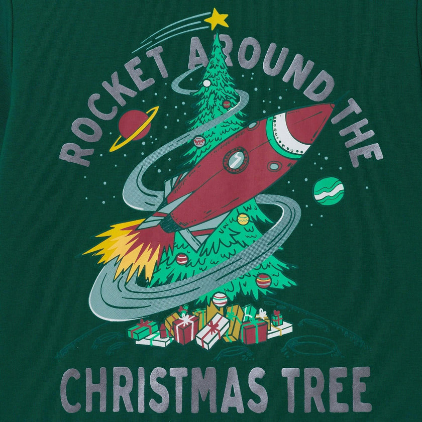 Long Sleeve Holiday Graphic Tee | Rocket Around