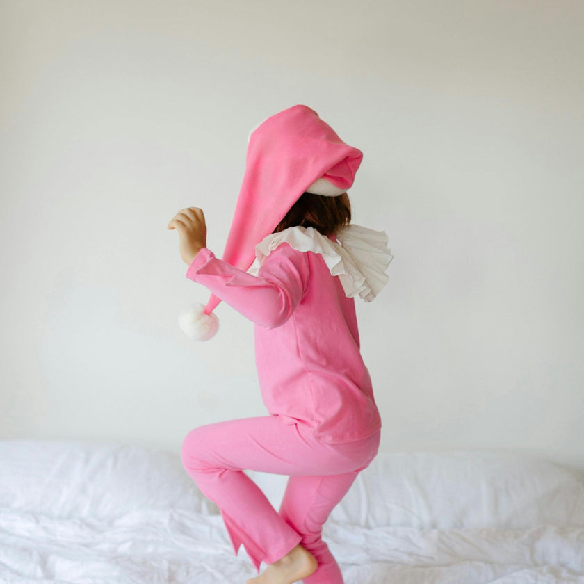 Pink Holiday Elf Pajama Costume
