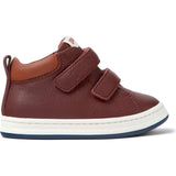 Runner Four 2-Velcro Strap Leather Sneakers, Burgundy