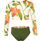 ORQUIDEAS NARANJA - SUN LONGSLEEVE BIKINI