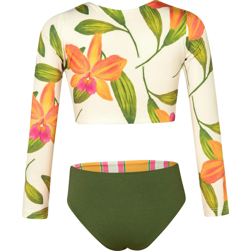 ORQUIDEAS NARANJA - SUN LONGSLEEVE BIKINI