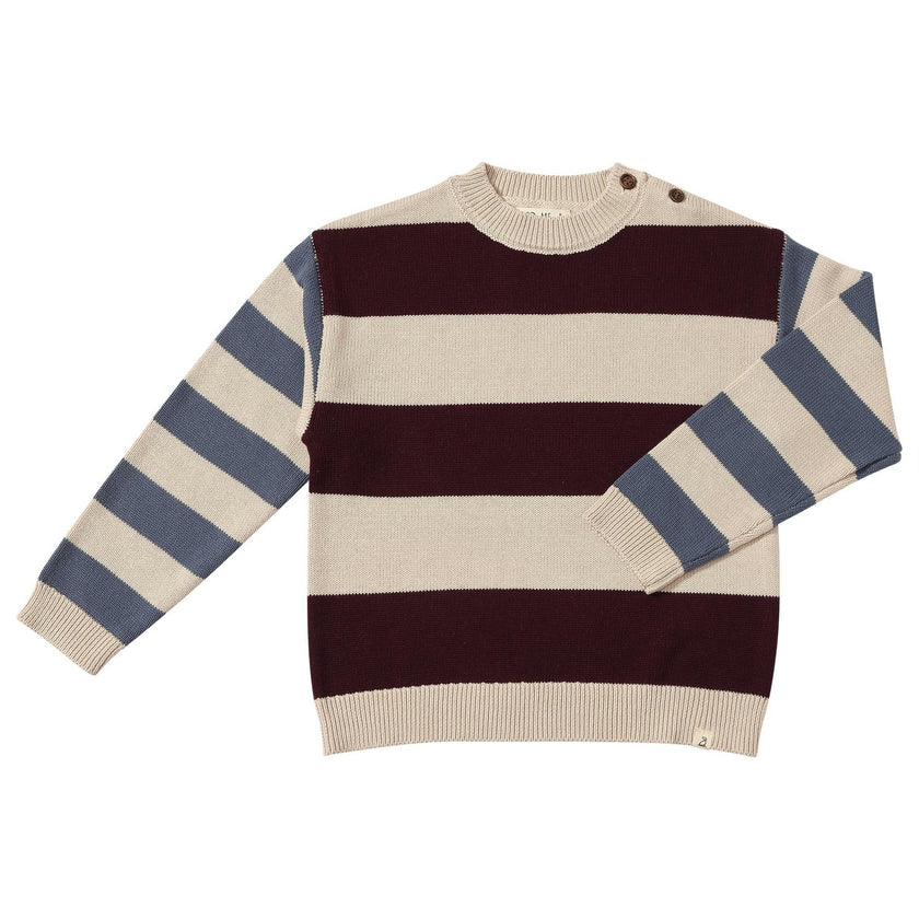 RICARDO Colour Block Burgundy/China arms Sweater