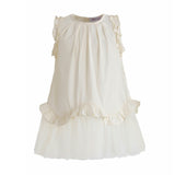 Cream Lumielle Ruffle Dress