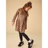 Long Sleeve Skirted Dress, Brown