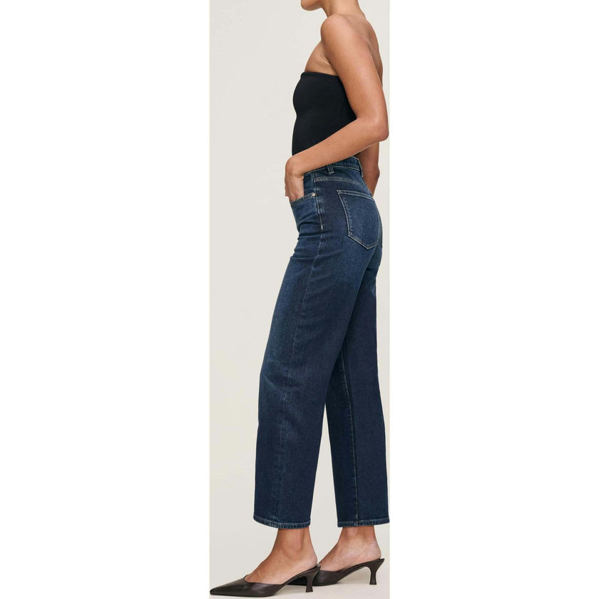 Karmine Refined Wide Leg High Rise 28" Jeans Dark Sea