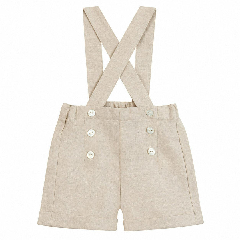 TARTINE ET CHOCOLAT Classic Suspender Shorts - Sable