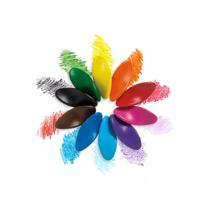 Left Right Crayons - Ergonomic - Set of 10