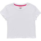 Girls Short Sleeve Lettuce Edge Tee in Black