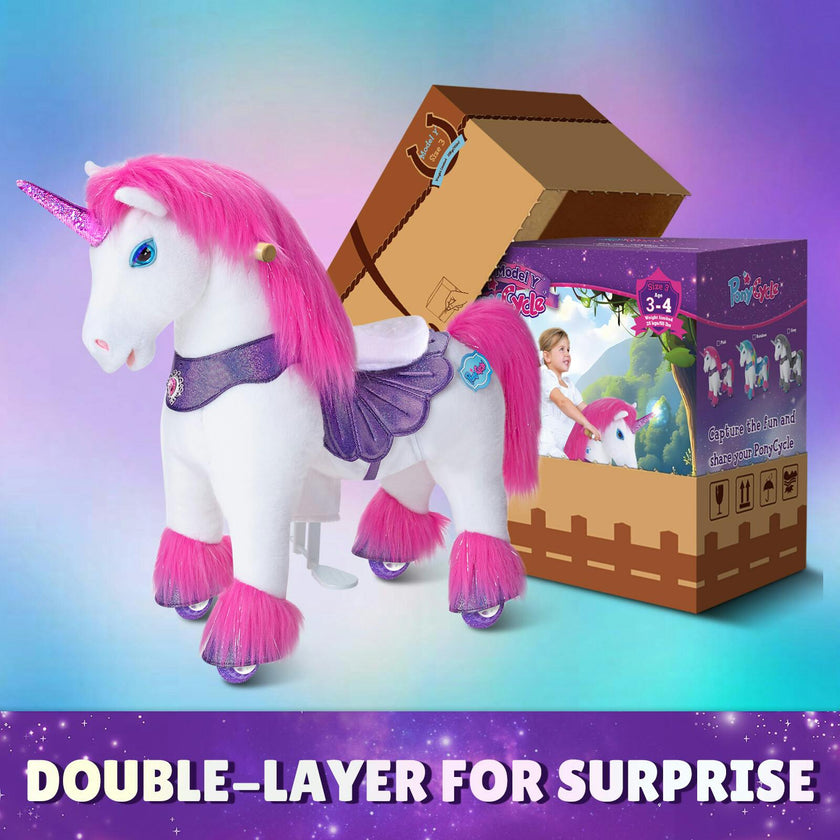 Model Y® Unicorn Ride-On Toy Age 4–7 – Pink/Purple