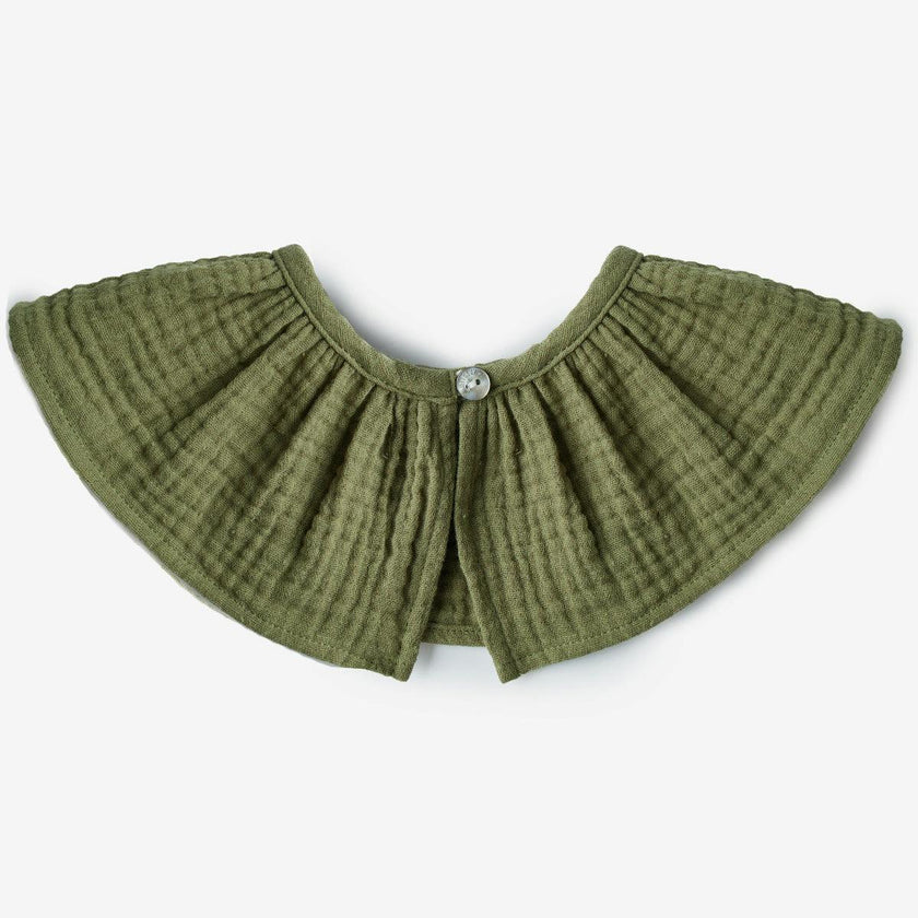 Pinecone Cotton Stretch Removable Collar Long Sleeve One piece