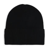 Black Knit Logo Beanie