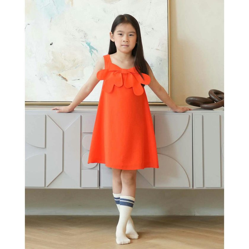 Esme dress (scarlet-orange)
