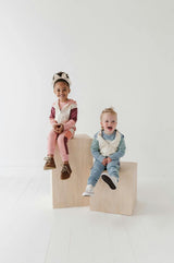 Girls Long Sleeve Track Set in Mellow Rose