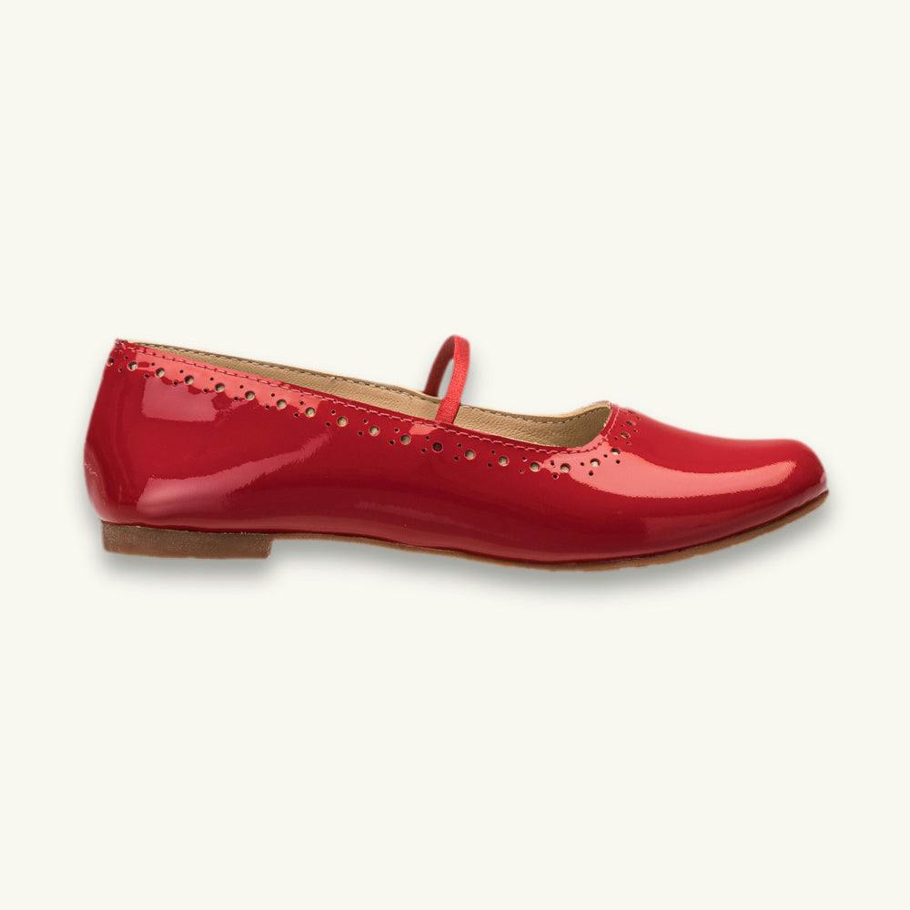 Sasha Ballet Flat | Red Leather