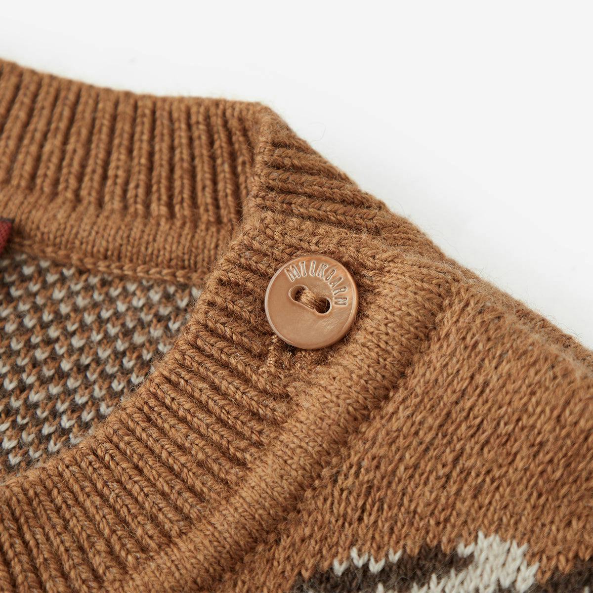 Pinecone & Knitted Birdseye Jacquard Sweater