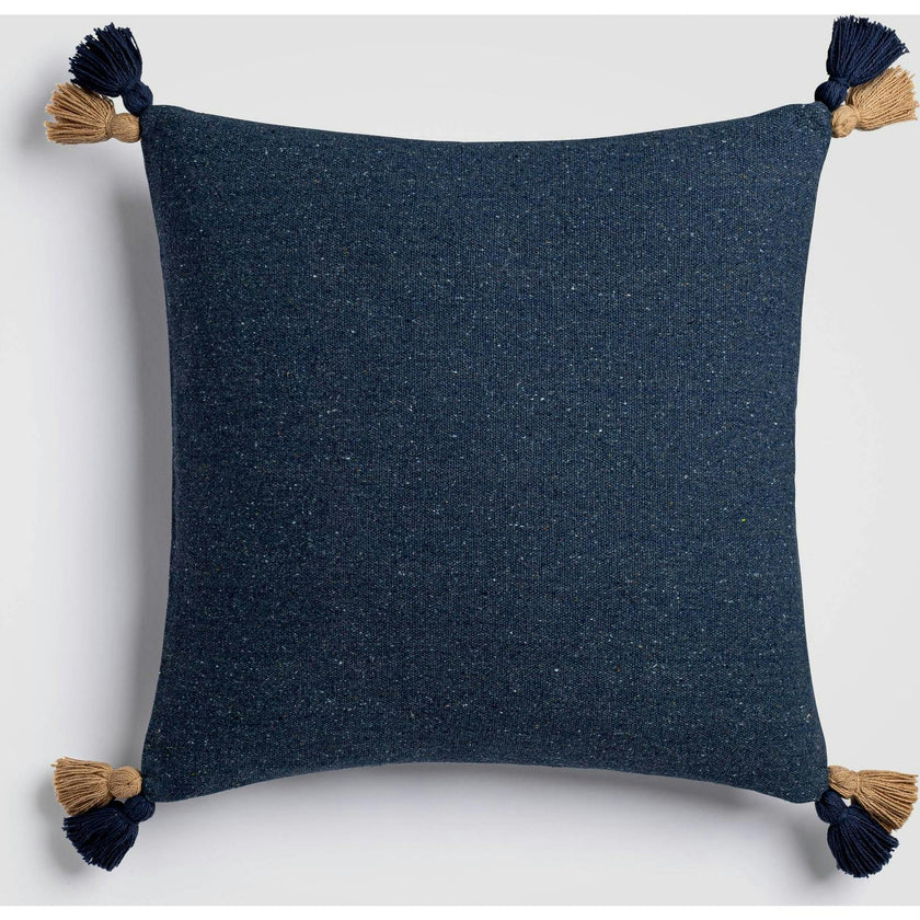 Bayside Tassel Blue & White Coastal Accent Pillow