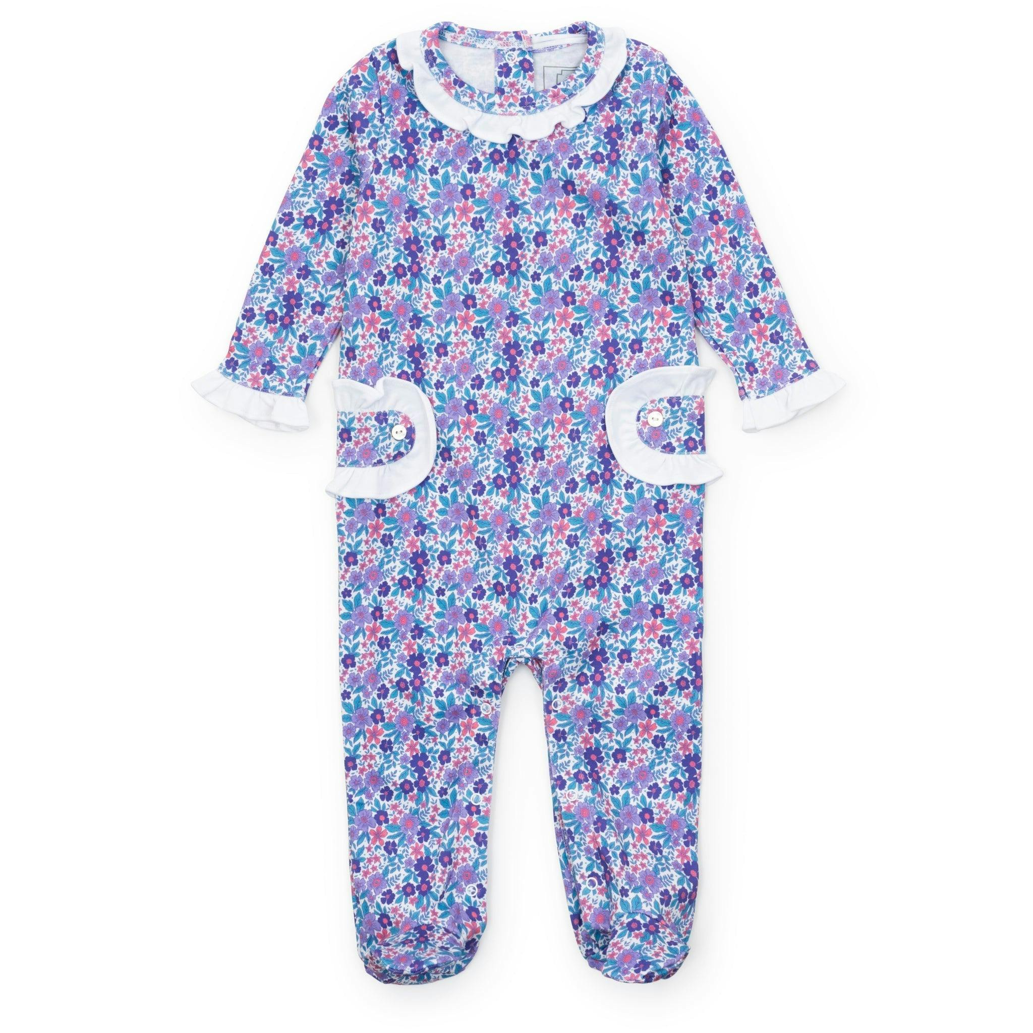 Lucy Girls' Romper Blackberry Floral